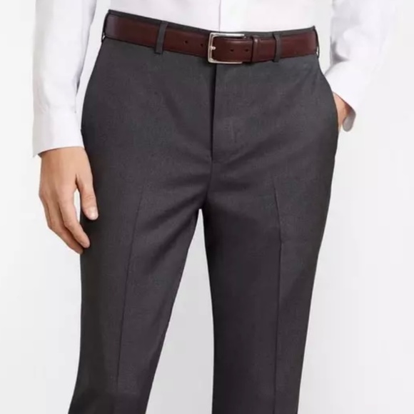 Brooks Brothers Flex Milano-Fit Wool Trousers 30x30 grey BNWT - Picture 1 of 4